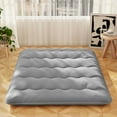thumbnail image 2 of Costway Queen Futon Mattress Japanese Floor Pad Washable Cover Carry Bag Grey, 2 of 10