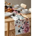 thumbnail image 3 of Colorful Butterfly Burlap Cotton Table Runner 14x72 Inches Long, Spring Ombre Watercolor Flowers Farmhouse Table Runners, Outdoor Dining Tablecloths Decor for Baby Shower/Party/Wedding, 3 of 6