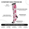 thumbnail image 3 of Lsque Peonies And Roses Pattern Sport Compression Socks for Men & Women 15-20 mmHg Knee High Nurse Pregnant Running Medical and Travel Athletic, 3 of 6