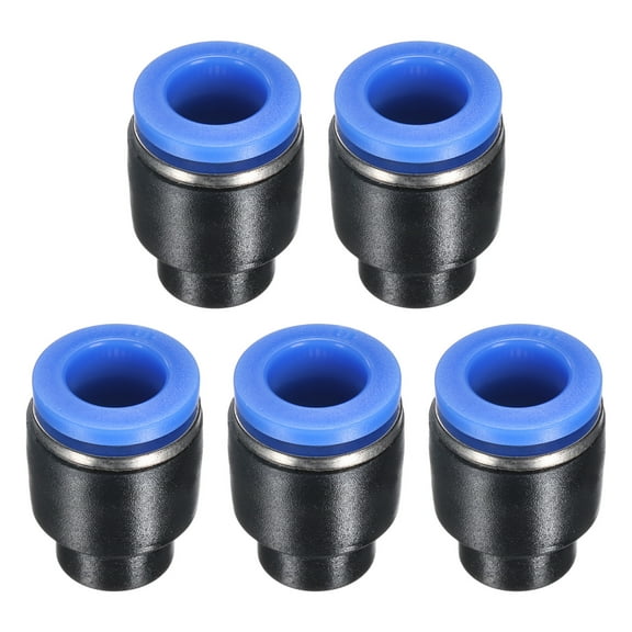 5Pack 3/8"(10mm) Tube OD Push-to-Connect Fittings Plug, Cap Style Pneumatic Blanking Plugs, Leak-Proof Air Push Connectors for Compressed Air Systems