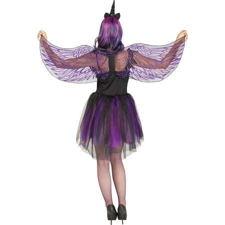 Fun World Fantasy Dark Unicorn Wings and Horn 2pc Wings, One-Size, Purple