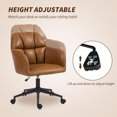 thumbnail image 4 of HOMCOM Chaise de Bureau Pivotante, Chaise de Bureau à Hauteur Réglable, Brun, 4 of 10