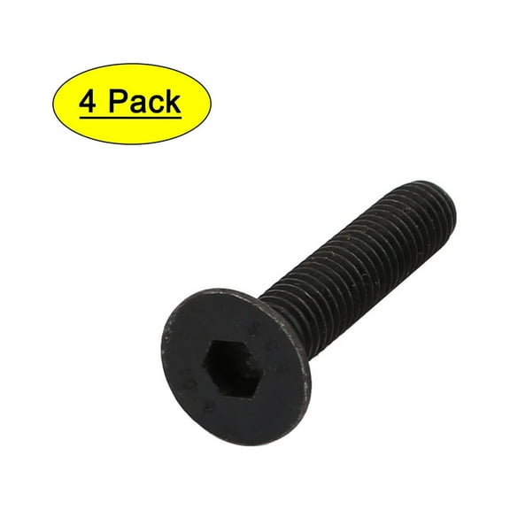 4pcs M6x30mm Flat Countersunk Head Hex Socket Left Hand Thread Bolt DIN7991