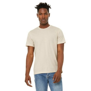 The Unisex Sueded T-Shirt - HEATHER DUST - XS