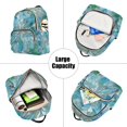 thumbnail image 5 of JIALIOU Mini Backpack Purse for Women Quilted Casual Daypack Small Travel Shoulder Bag, Blue Green Floral Stained Glass, 5 of 7