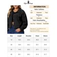 thumbnail image 6 of Unique Bargains Women's Plus Size Cropped Button Down Corduroy Shacket Jackets 2X Black, 6 of 6