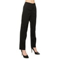 thumbnail image 2 of PAPERBRANCH Women's Work Dress Pants - Straight Leg Slacks Business Casual Stretch Office Trouser with Pockets PB001 Black 8, 2 of 6