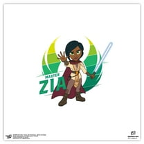 Gallery Pops Star Wars: Young Jedi Adventures - Master Zia Badge Wall Art, Unframed Version, 12" x 12"