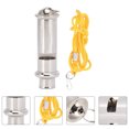 thumbnail image 3 of Rodillo de entrenamiento de aves de acero inoxidable 3PCS silbato al aire libre (plata, amarillo), 3 of 6