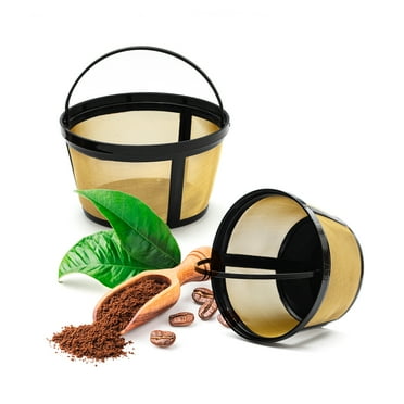 Reusable Coffee Filters 8-12 Cup Basket Coffee Filter for Mr. Coffee and Black & Decker BPA Free Dishwasher Safe ECO-Friendly 2 Packs