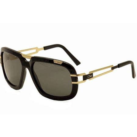 Cazal 8015 001SG Glossy Black/Gold Pilot Aviator Sunglasses 59mm