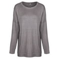 thumbnail image 2 of Nlife Women Solid Color Front Pocket Long Sleeve Autumn Casual Top, 2 of 7