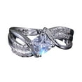 thumbnail image 1 of DPTALR Atmospheric Square Zircon Cocktail Party Ring Men And Women Universal Ring Bracelet, 1 of 9