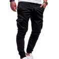 thumbnail image 4 of Pantalones de chándal con múltiples bolsillos para hombre, ropa de calle informal de gran tamaño, color sólido, 2021, 4 of 5