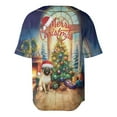 thumbnail image 2 of Merry Christmas Pug Santa Hat Xmas Tree Winter Holiday All Over Print 3D Baseball Shirt Dog Lover Gifts Softball Sport - 01013, 2 of 6