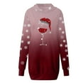 thumbnail image 4 of IROINNID Christmas Hooded Dress for Women with Pocket Graphic Print Thigh Length Xmas Party Dress,Red, 4 of 5