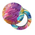 thumbnail image 2 of Balery Rainbow Melting Ice Cream Fundas de asiento para taburete de bar redondo de tela de terciopelo ajustables que protegen de arañazos y manchas para sillas de 14 a 17 pulgadas.-12 inch, 2 of 7