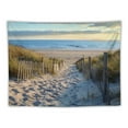 thumbnail image 5 of Creowell  Ocean Beach Tapestry Seaside Wall Decor  Sunset Costal Scenery Landscape Wall Hanging Nautical Sea Scenic Sand Blue Sky Summer  Bedroom Living Room Dorm Painting, 5 of 6