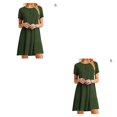 thumbnail image 1 of sweethay Vestido de mujer con estilo, lavable, cuello , vestidos sueltos para interior y exterior, casa de vacaciones, viajes, ropa de oficina, Type10 NO10, 1 of 6