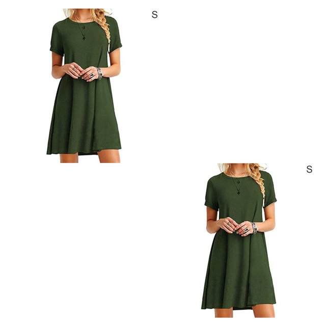 sweethay Vestido de mujer con estilo, lavable, cuello , vestidos sueltos para interior y exterior, casa de vacaciones, viajes, ropa de oficina, Type10 NO10
