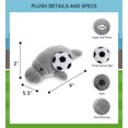 thumbnail image 3 of DolliBu Grey Manatee Stuffed Animal with Soccer Ball Plush - Soft Huggable Manatee, Adorable Playtime Manatee Plush Toy, Cute Ocean Life Gift, Super Soft Plush Doll Toy for Kids and Adults - 9 Inches, 3 of 6