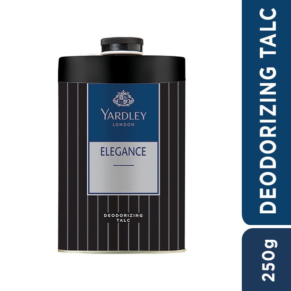 Yardley London Elegance Poudre de Talc Désodorisante pour Hommes, 250 g