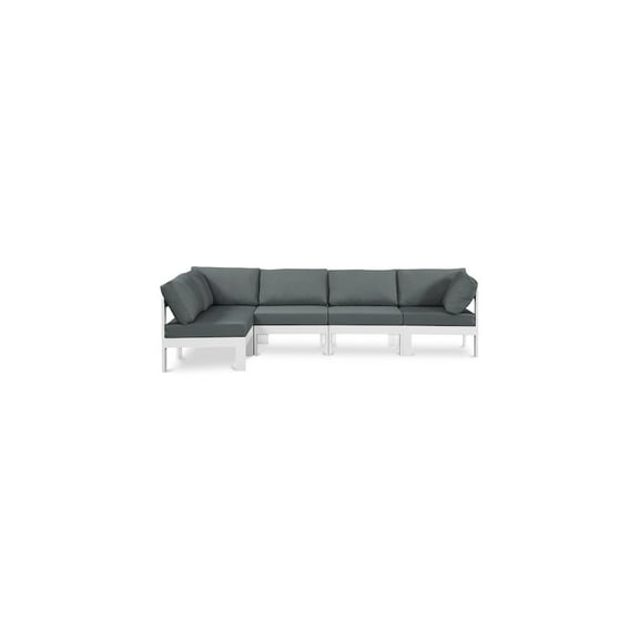 Meridian Furniture Nizuc Grey Outdoor Patio Modular Sectional