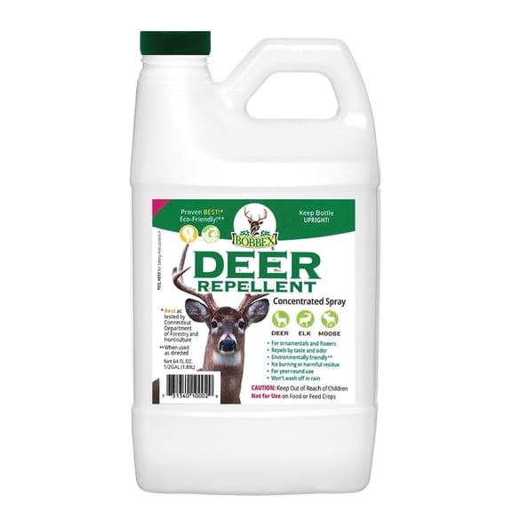 Bobbex Half Gallon Concentrate Outdoor Garden Deer Repellent Spray, 64 oz.