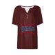 thumbnail image 4 of Fiudx Camisas de Mujer Blusa de Manga Corta con Estampado de Moda para Mujer, Camiseta con Cuello En V, Tops Informales con Botones, 4 of 4
