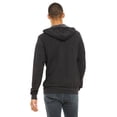 thumbnail image 2 of The Bella + Canvas Unisex Poly-Cotton Fleece Full-Zip Hoodie - DK GREY HEATHER - M, 2 of 4