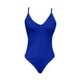 thumbnail image 6 of Gubotare Swim Suits for Women 2025 Women's One Piece Swimsuit Ruffle Cutout Bathing Suits Tummy Control V Neck Wrap Swimwear (Blue,XXXL), 6 of 7