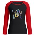 thumbnail image 3 of CEHVOM T-shirt Décontracté à Manches Longues pour Femmes, Col Rond Raglan, Imprimé de la Saint-Valentin, 3 of 3