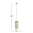 thumbnail image 2 of Decmode 37086 Contemporary Silver Metal Pendant Light 6" x 60", 2 of 4
