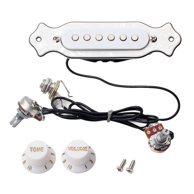 Milaget Guitare Électrique Pré-Câblée 6-String Guitare à Bobine Unique - Blanc