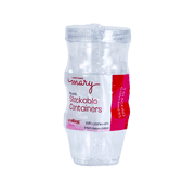 Everything Mary Round Stackable Crafting Containers, 3 Piece Plastic Clear Set