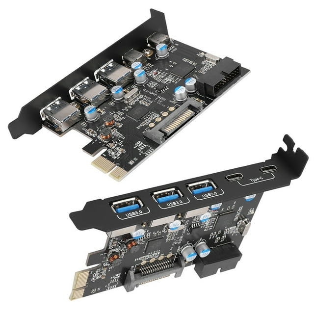 Tarjeta de expansión USB PCIe Express ANGGREK de 5 puertos 5 Gbps