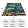 thumbnail image 3 of Balery Vintage Pickup Sunflower Dog Manta de Felpa Suave y Acogedora – Cobija de Franela Aterciopelada para Cama, Lavable y Cálida para Sofá, Mascotas, Transpirable-60"x50", 3 of 7
