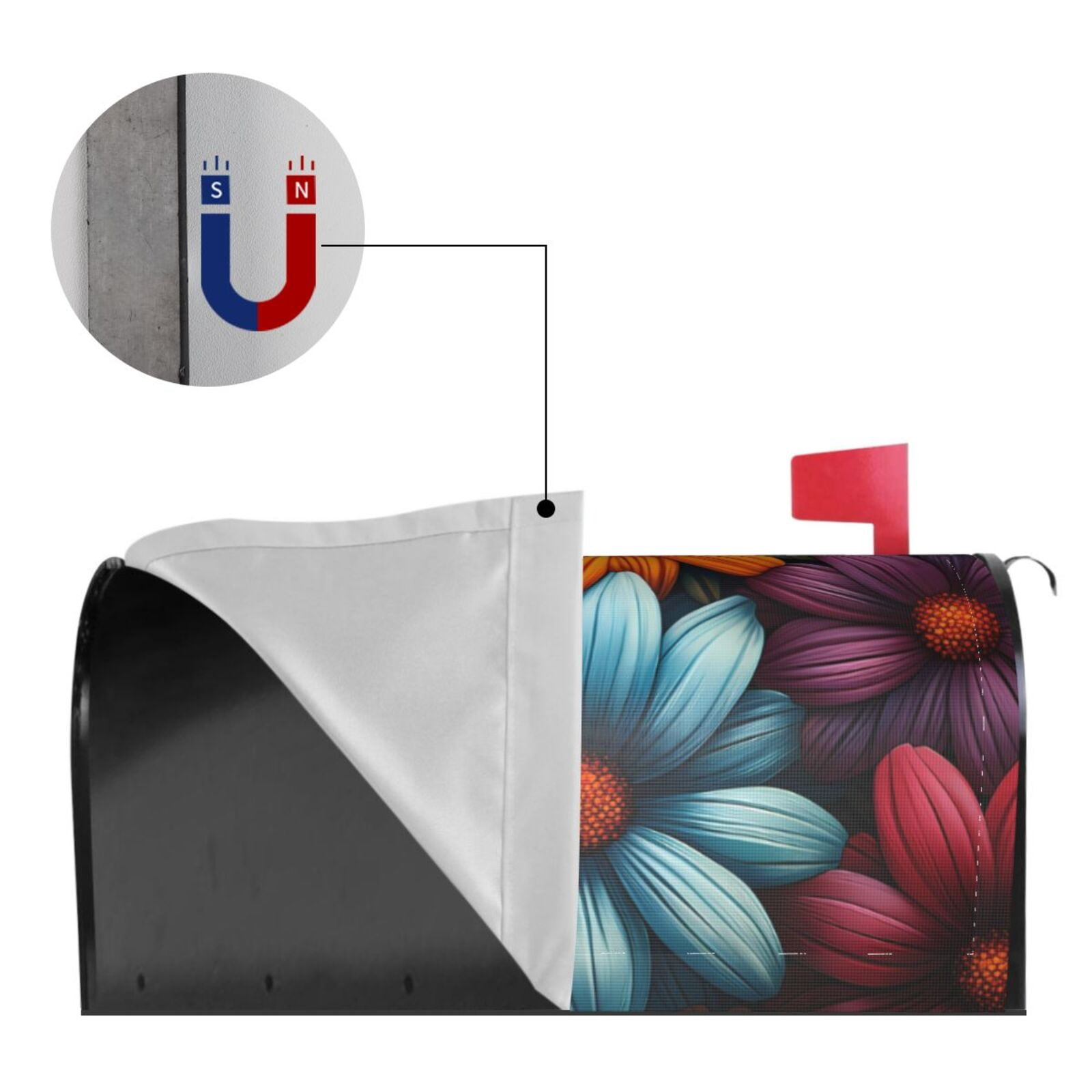 Kdxio Magnetic Mailbox Cover 25.5x21 in Mailbox Cover Outdoor Decoration Holiday Mailbox Covers for Home Garden Yard-25.5x21 in