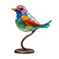 thumbnail image 4 of Adorno de escritorio para pájaros, estatua de pájaro, figuritas de centro de mesa Multicolor, escultura de pájaro, decoración del hogar para jardín, 15cmx8cm Macarena Estatua de escritorio, 4 of 8