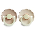 thumbnail image 2 of FRIGG Daisy Night Natural Rubber Baby Pacifier 2-Pack, 0-6 Months, Croissant/Cream, 2 of 6