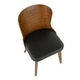 thumbnail image 6 of Bocello Mid-Century Chair in Walnut and Black Faux Leather by LumiSource, 6 of 8