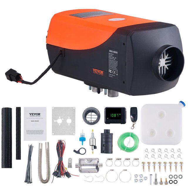 Calentador de aire diesel VEVOR 8KW 12V con control remoto LCD y tanque de 10L