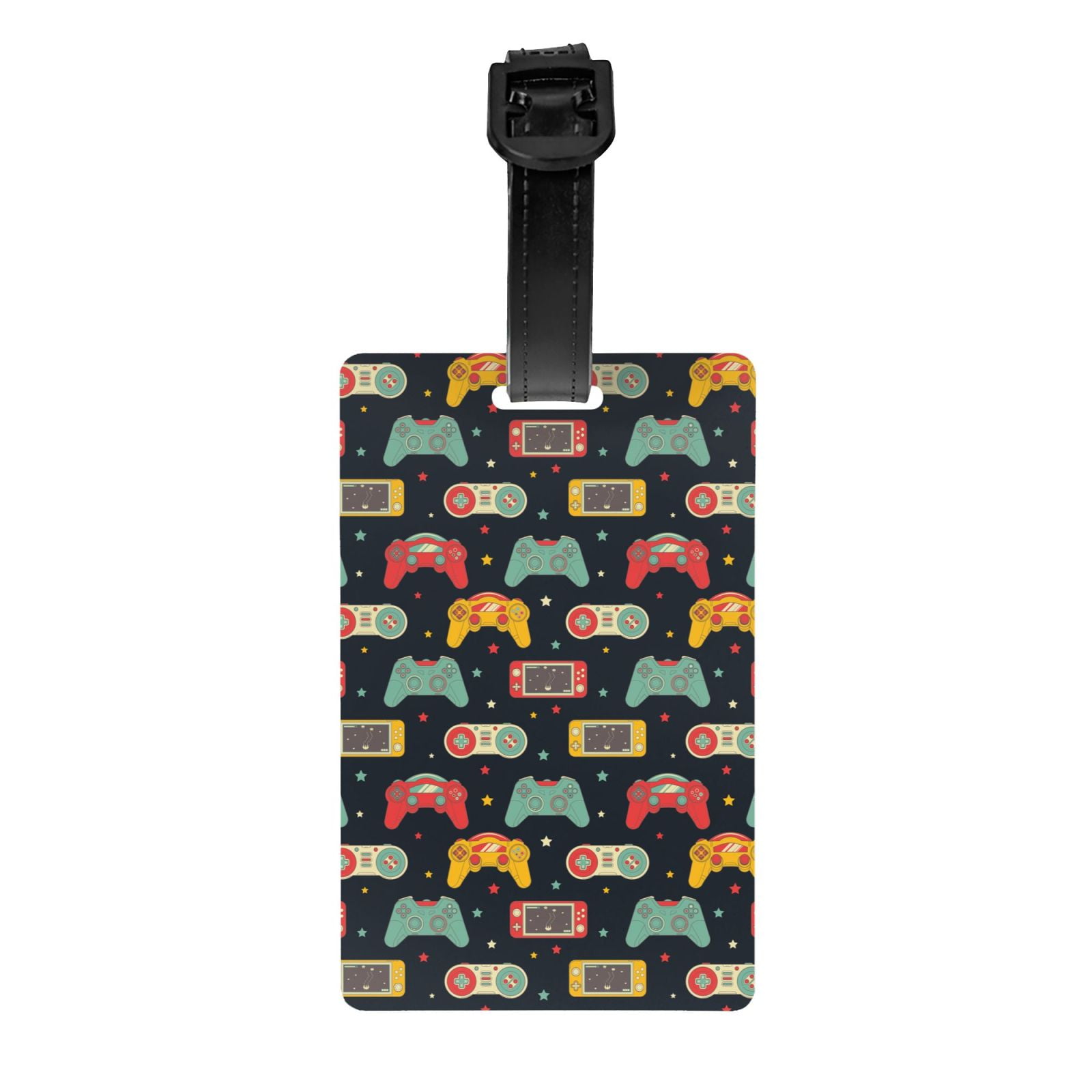 Junzan Luggage Tag For Suitcase Black Glitter Print Luggage