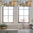 thumbnail image 4 of LALILO Kitchen Curtain Valance Beautiful Historic Rod Pocket Window Curtain 52"x 18" Set of 2, 4 of 6