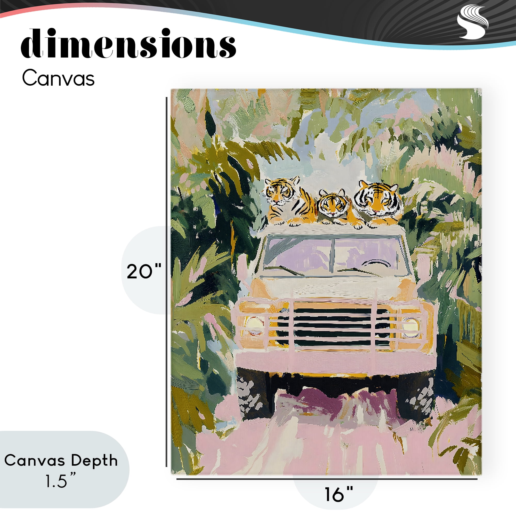 Stupell Industries Safari Trip Tiger Trio Canvas Wall Art, design by The Prints Vibe