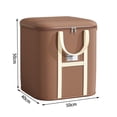 thumbnail image 3 of Leodye 1PCS Foldable Large Capacity Zipper Storage Bag with Reinforced Handles, Quilt and Blanket Organizer for Bedroom, Moving and Travel Use -19.69 × 15.75 × 19.69 in, 3 of 7
