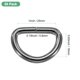 thumbnail image 3 of Uxcell 20-Pack Hebillas en D, 1 Pulgada Hebillas Metálicas en D No Soldadas para Bolsos/Delantales/Cinturones/Cuellos de Mascotas, Hardware de Anillo en D Semicircular [Negro Gris], 3 of 6