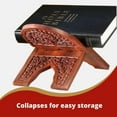 thumbnail image 3 of "Catholic Carved Rosewood 10 Inch Collapsible Bible Display Stand 6 1/2"" H x 10""", 3 of 6