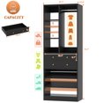 thumbnail image 4 of Aheaplus 2.3FT(28") Closet Organizer System with Drawers & Shelves ,Free-Standing Tower for Small Spaces/Walk-In Closets -Black, 4 of 5