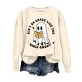 thumbnail image 1 of WEAIXIMIUNG Sweatshirts à Col Rond Graphiques Amusants pour Femmes Décontractés Imprimé Col Rond Sweat à Capuche à la Mode pour Usage Quotidien, 1 of 2
